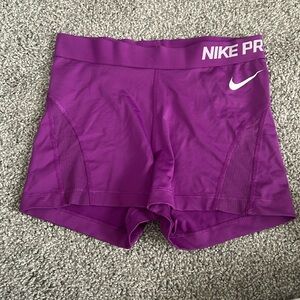 Purple Nike Pro Shorts size Small